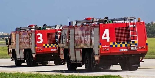 陰溝翻船 機場消防車跑道上失控翻覆，兩名消防員受傷，似與艙內垃圾壓縮裝置有關